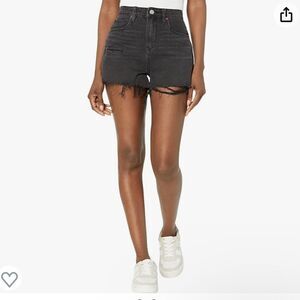 BLANKNYC Raw Hem High Waist Denim Shorts